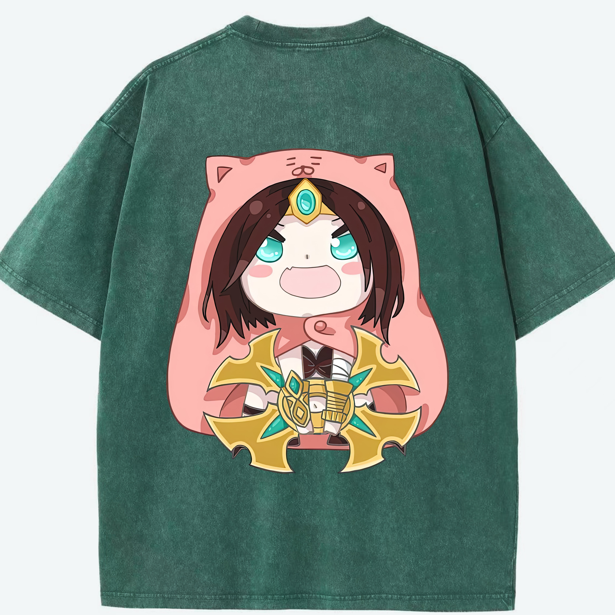 リーグ・オブ・レジェンド League of Legends LOL 綿100% ヴィンテージ風 半袖Tシャツ（背面プリント）
